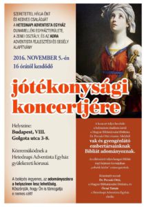 ADRA jótékonysági koncert